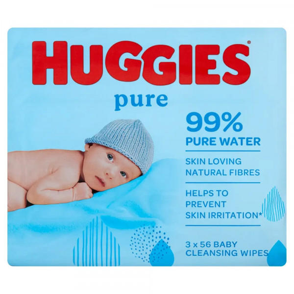 Mokri robčki pure, 56x3 KOS, Huggies