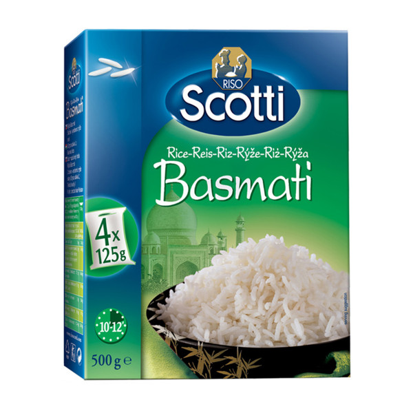 Basmati riž, Riso Scotti, 4x125g