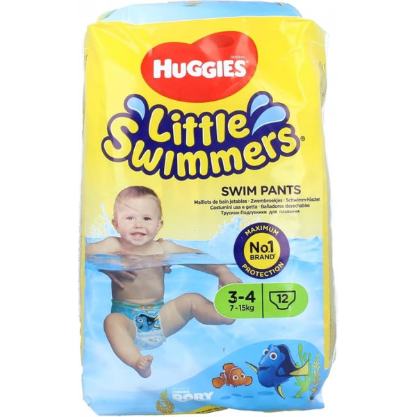 Plavalne plenice, 12 KOS, ŠT.3-4, Huggies