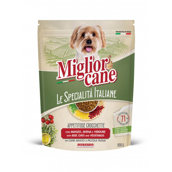 Briketi Miocane Specialita' Italiane Adult Mini, Govedina, oves in zelenjava, Morando, 800g