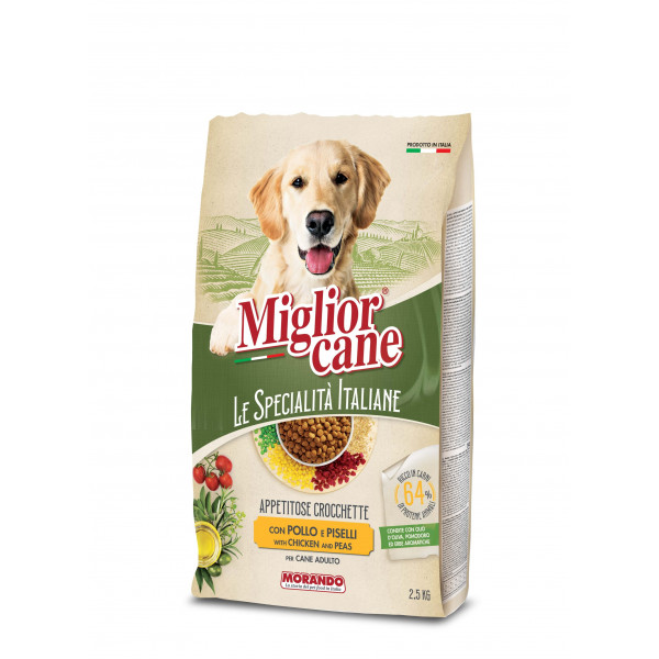Briketi Miocane Specialita' Italiane Adult Medium, Piščanec in grah, Morando, 2,5kg