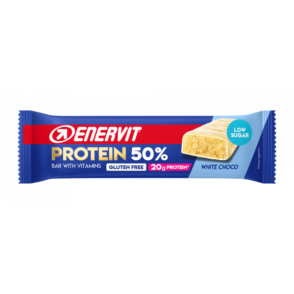 Protein bar, white chocolate 50%, ENERVIT, 40 g