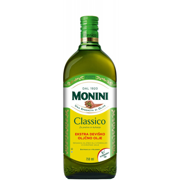 Ekstra deviško oljčno olje, MONINI CLASSICO, 0,75 l