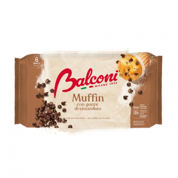 Muffin s čokoladnimi kapljicami, Balconi, 240 g