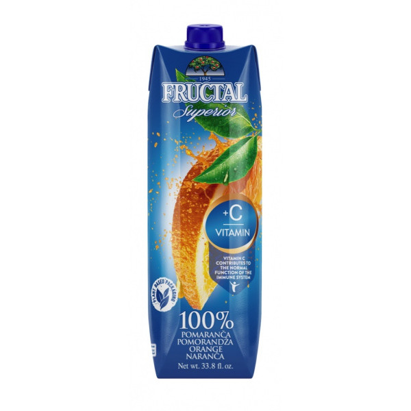 Sok Superior pomaranča 100%, Fructal, 1 l