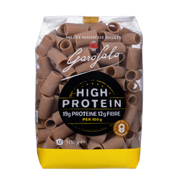 Testenine Mezze Maniche Rigate, High Protein Garofalo, 500 g
