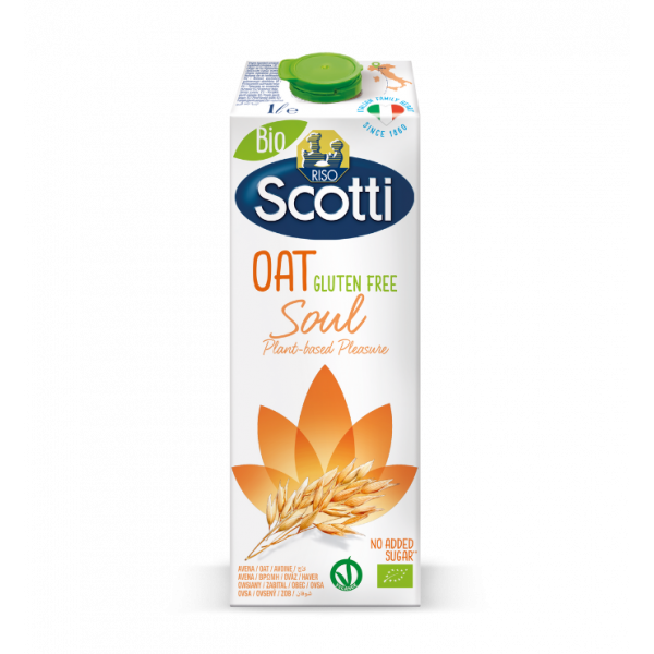 BIO soul ovseni napitek brez glutena, Riso Scotti, 1L