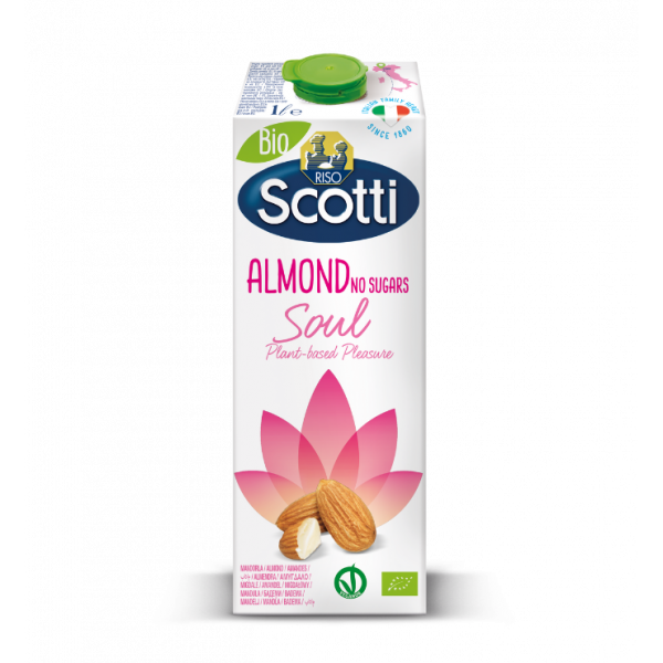 BIO soul mandljev napitek brez sladkorja, Riso Scotti, 1L