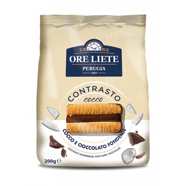 Piškoti Contrasto s kokosom in temno čokolado, Ore Liete, 200g