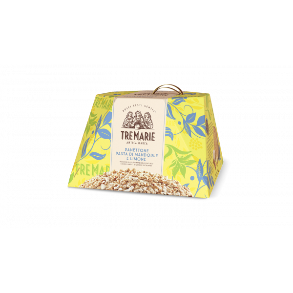 Panetone Mandelj/Limona/Bela čokolada, 850g, Tre Marie