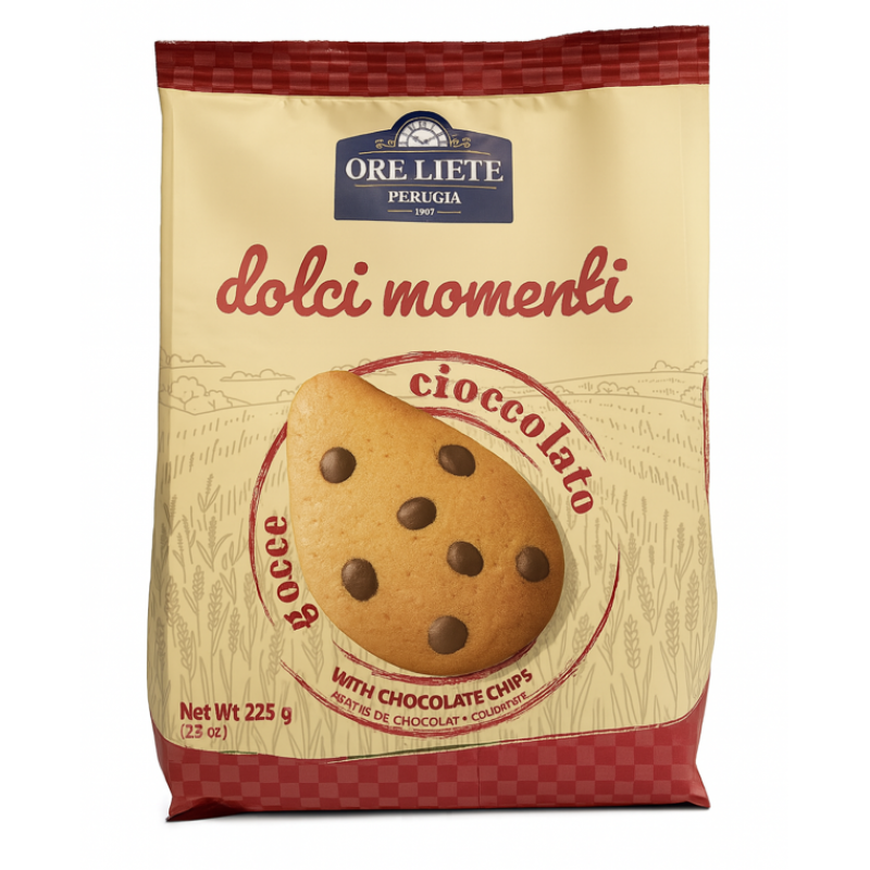Piškoti dolci momenti s čokoladnimi kapljicami, Ore Liete, 225g Piškoti dolci momenti s čokoladnimi kapljicami, Ore Liete, 225g