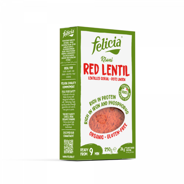 Bio Risoni iz rdeče leče, Felicia, 250 g