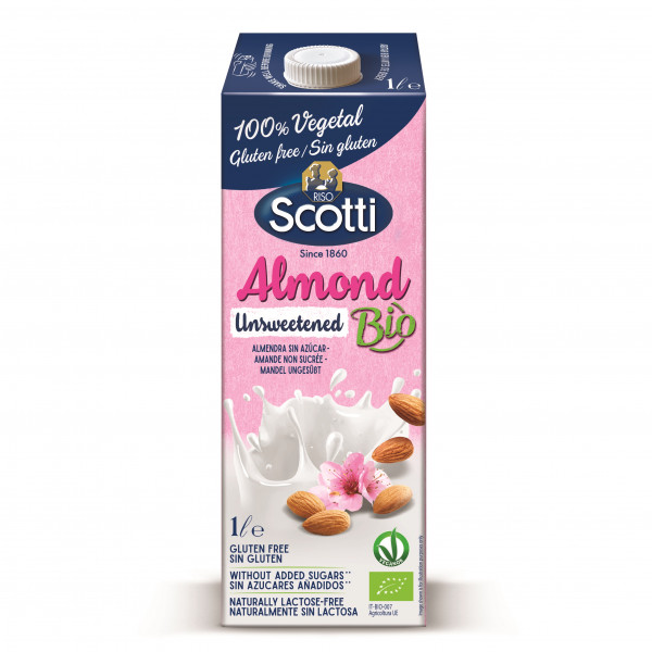BIO rižev napitek z mandlji nesladkan, Riso Scotti, 1 l