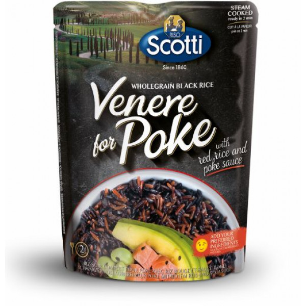 VENERE POKE črni riž, predkuhan polnozrnati, Riso Scotti, 230 g