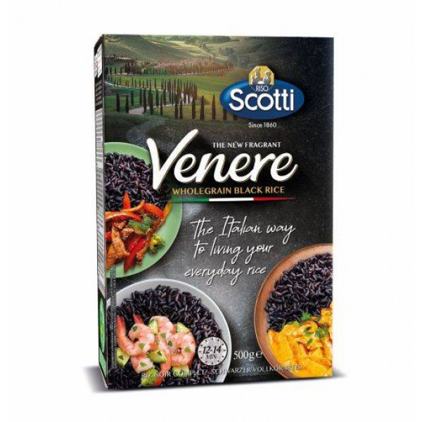 Venere polnozrnati črni riž, Riso Scotti, 500 g