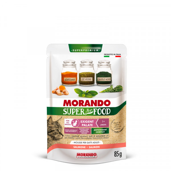 Hrana za izbirčne mačke, Super Pet Food, Mousse Losos, Morando, 85g