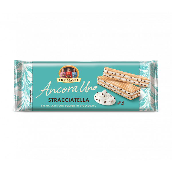 Vaflji Stracciatella, polnjeni z mlečno kremo s čokoladnimi koščki, Tre Marie, 140g