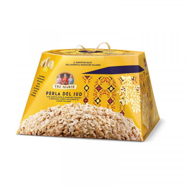 Pecivo Panettone PERLA DEL SUD z mandljevo kremo in kandirano limono, 850 g - ROK UPORABE: 30.4.2023