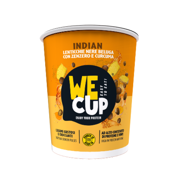 Črna beluga leča z ingverjem in kurkumo Indian, WeCup, 60 g