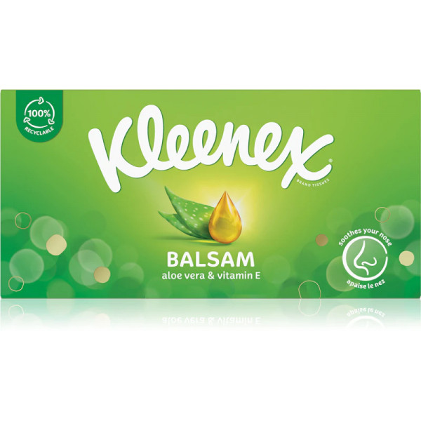 Izvlečni robčki balzsam, 64 KOS, 3 SLOJNI, Kleenex
