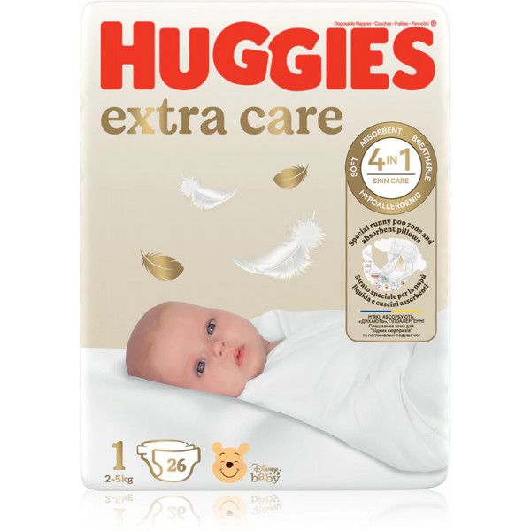 Extra care priorčno pakiranje, 26 KOS, ŠT.1, Huggies