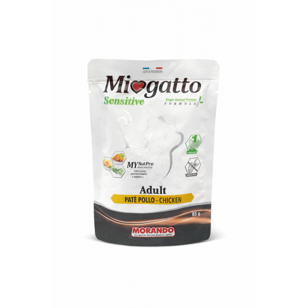 Piščančja pašteta za odrasle mačke, Morando, 85g !!!ROK UPORABE 10.05.2026!!!