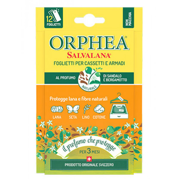 Lističi proti moljem sandal/bergamot, Orphea