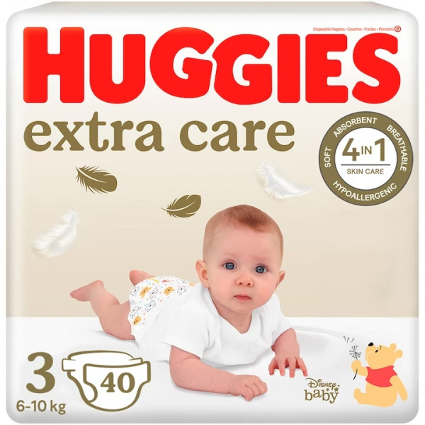 Extra care jumbo pack, 40 KOS, ŠT.3, Huggies