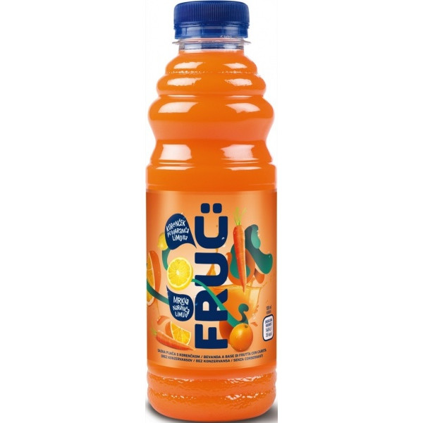 Pijača Fruc, korenje-pomaranča-limona, Fructal, 0.5 l
