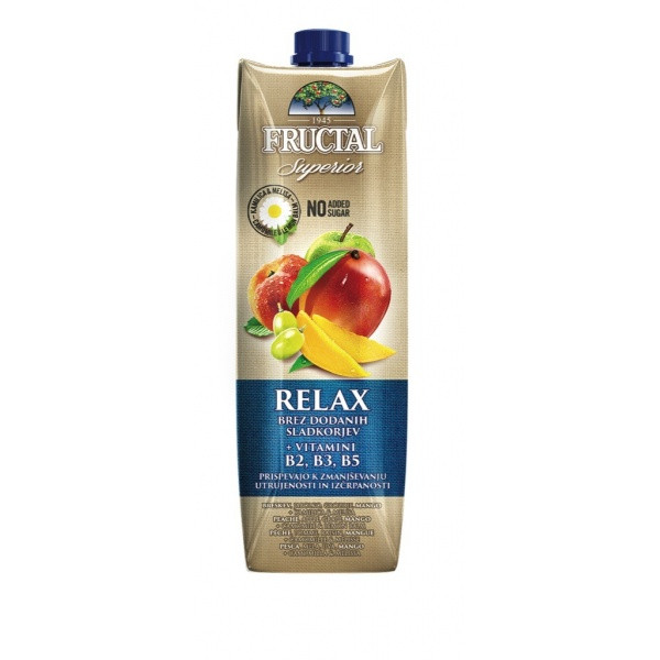 Nektar Relax mango-breskev, Fructal, 1 l 