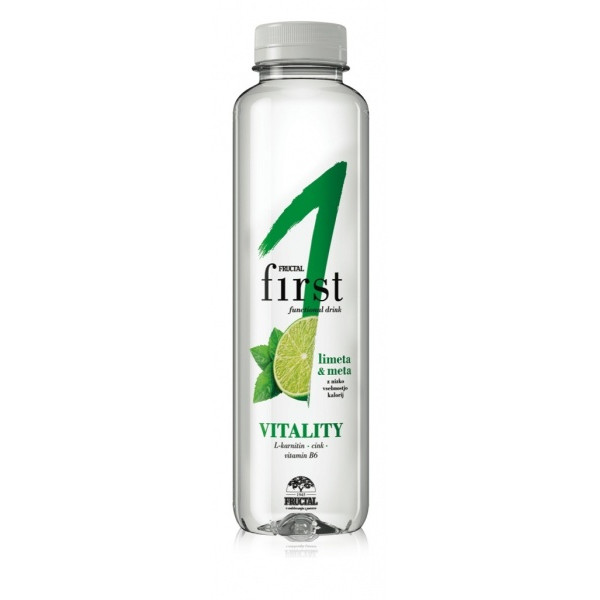 Voda First Vitality, negazirana, limeta in meta, Fructal, 0,5 l