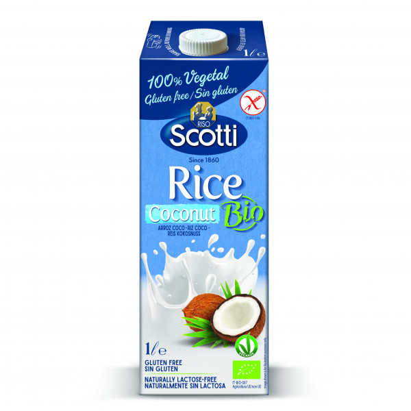 BIO rižev napitek s kokosom, Riso Scotti, 1 l *** Rok uporabe: 24.10.2022 *** 