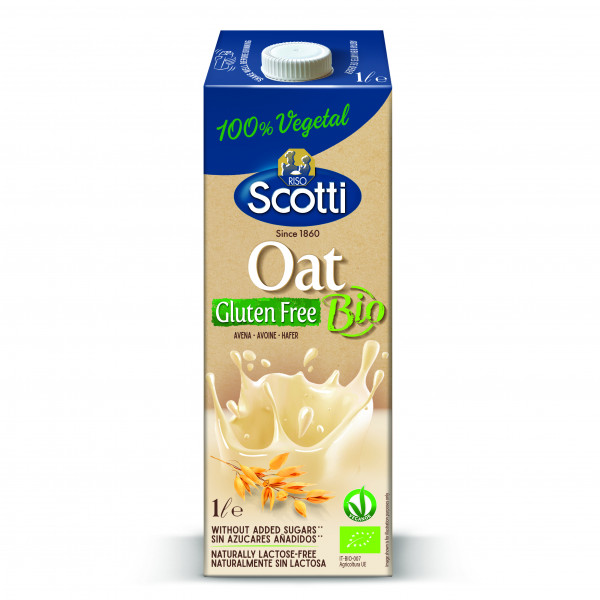 BIO ovseni napitek brez glutena, Riso Scotti, 1 l