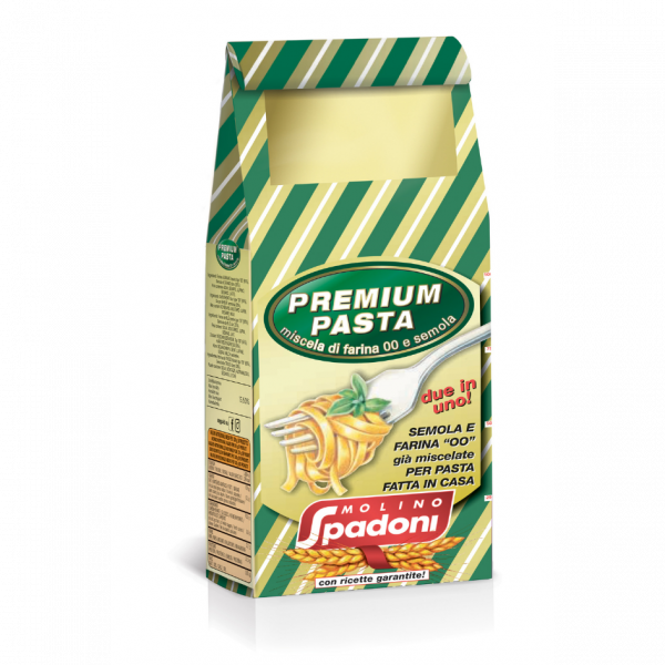Pšenična moka za premium testenine, Tip “00” (65%) + zdrob pšenice durum (35% ), Spadoni, 1kg