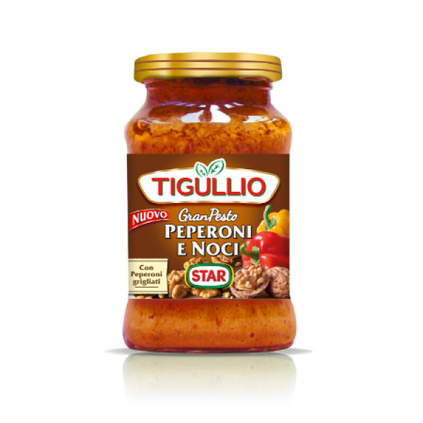 Omaka pesto z rumeno in rdečo papriko ter orehi Tigullio, Star, 190 g